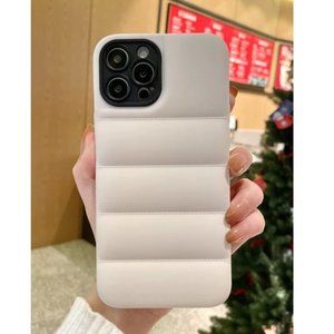 NEW iPhone 13/Pro/Max Plain Puffer Lens Protection iPhone case